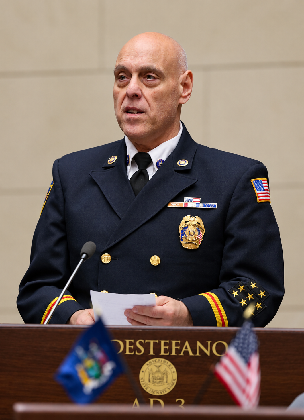 Joe DeStefano in public service uniform
